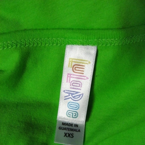 Lularoe Lime Green Perfect Tee Slits Top  SALE! - Picture 3 of 3